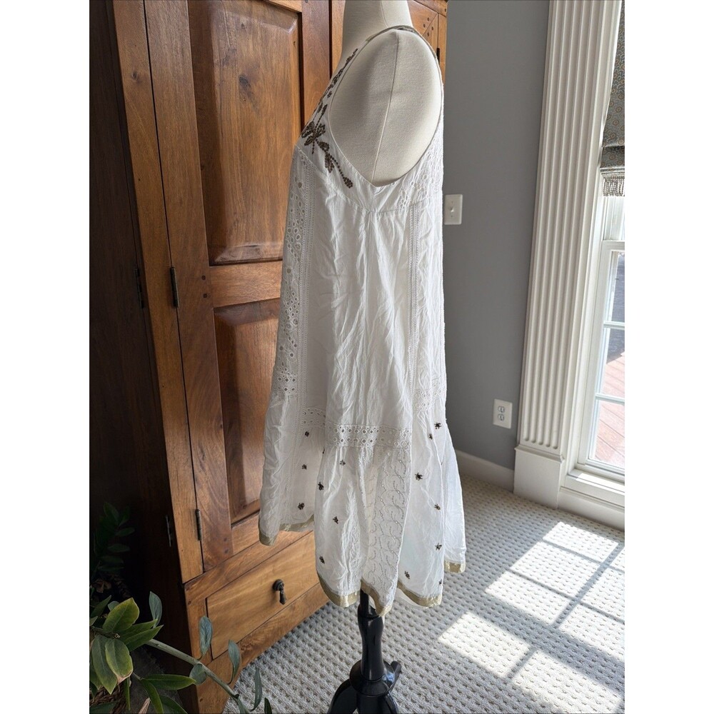Anthropologie Leifnotes White Dress Size 6 - Picture 6 of 8